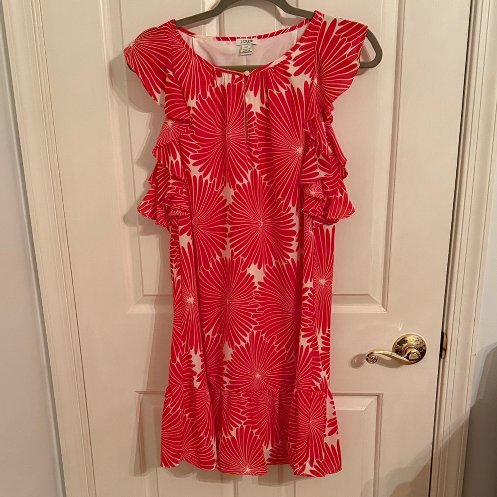 J. Crew Red Floral Mini Dress